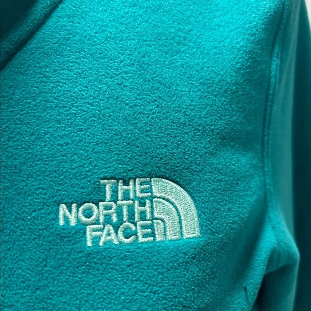The North Face Sherpa Lined Jacket Size Medium Teal Pockets B1 - Picture 3 of 12